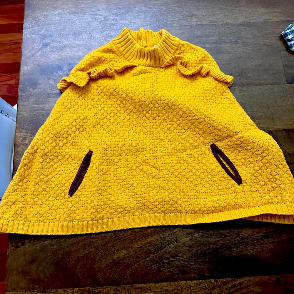 Yellow Janie and Jack poncho size 6